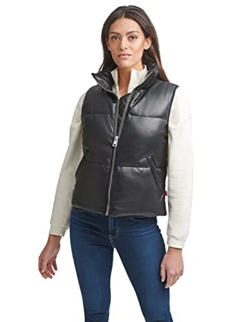 Levi's® Faux Leather Stand Collar Vest