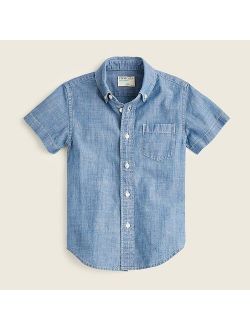 Boys' short-sleeve chambray button-down