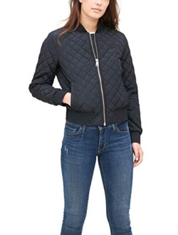 Women's Diamond Quilted Bomber Jacket