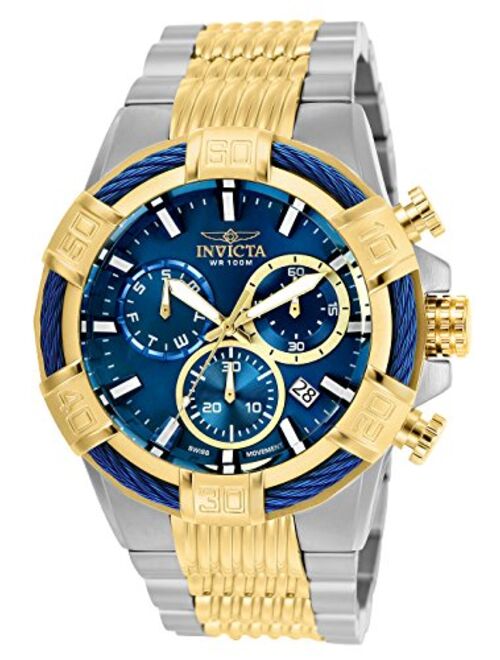 Invicta Men's Bolt Quartz Watch with Two-Tone-Stainless-Steel Strap, 16 (Model: 25864 & 25513)