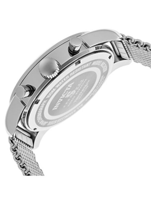 Invicta Men's 24209 Speedway Stainless Steel Quartz Watch with Stainless-Steel Strap, Silver, 22