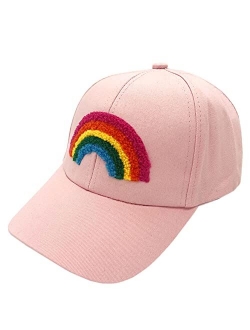 Julerwoo Kids Girls Unicorn Baseball Cap Pink Cotton Sun Hat for 3-12Y