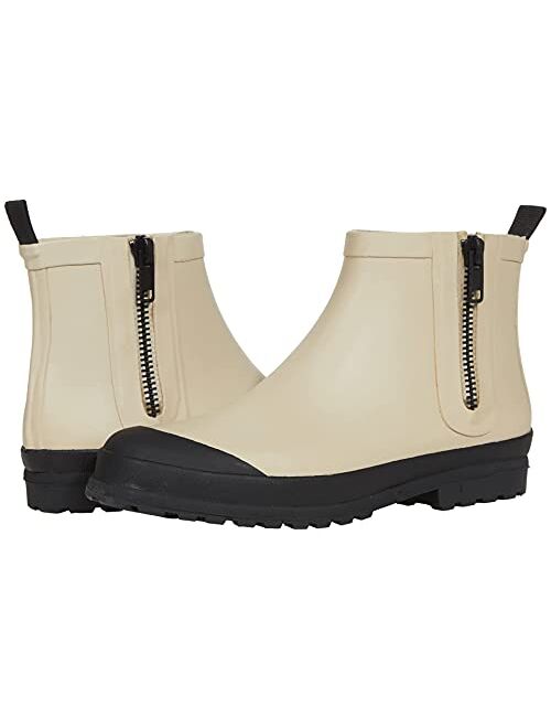 Madewell Women’s Waterproof Zip-Up Lug Sole Rain Boot - Man Made Outsole, Round Toe Silhouette, and Textile Lining Footwear