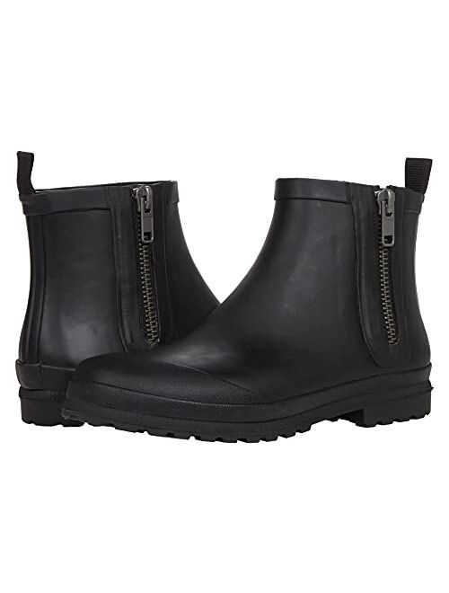 Madewell Women’s Waterproof Zip-Up Lug Sole Rain Boot - Man Made Outsole, Round Toe Silhouette, and Textile Lining Footwear