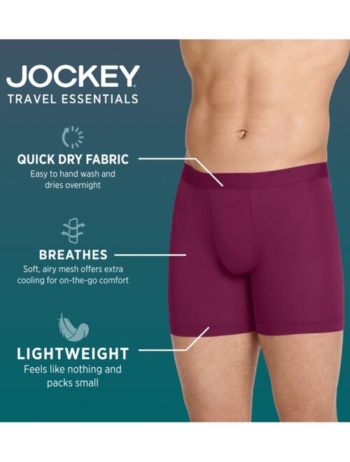 Jockey Men's Travel Quick-Dry Long Leg Boxer Briefs