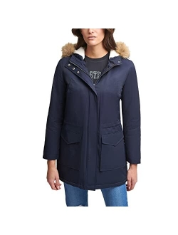 Women's Sherpa Lined Mid-Length Performance Parka Jacket (Standard and Plus)