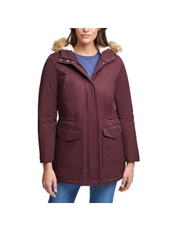 Women's Sherpa Lined Mid-Length Performance Parka Jacket (Standard and Plus)