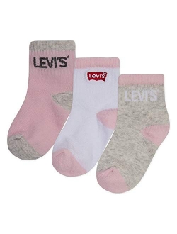 baby-girls Mid Cut Ankle Gripper Socks (3-pack)