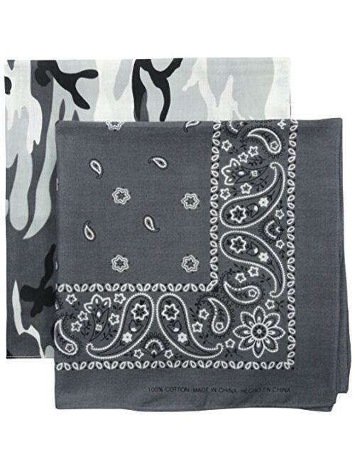 Levi's Men's 100% Cotton Multi-Purpose Bandana Gift Sets – Headband, Wrap, Protective Coverage