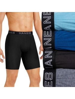 4-pack Ultimate Comfort Flex Fit Total Support Pouch Long-Leg Boxer Briefs