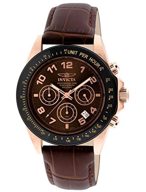 Invicta Men's 10712 Speedway Brown Dial Brown Leather Watch