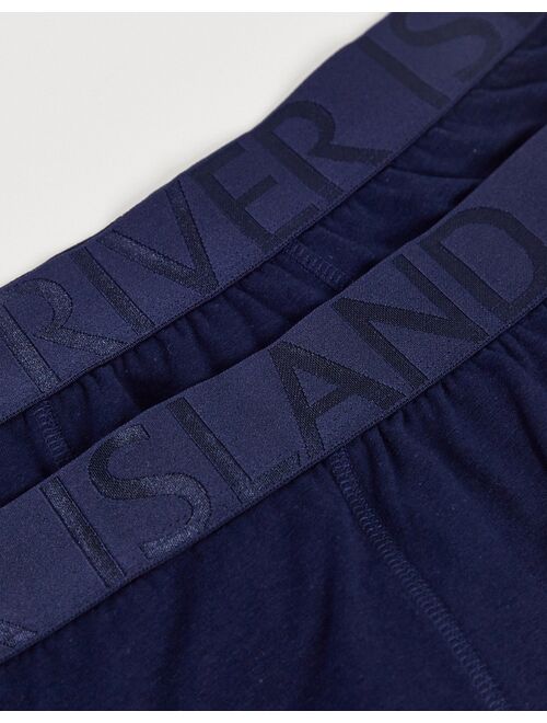 River Island 5-pack boxer briefs in navy