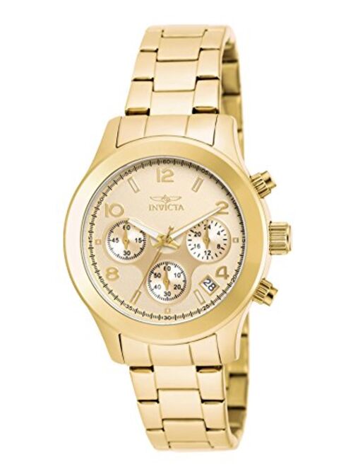 Invicta Women's Angel Analog Display Quartz Stainless-Steel Strap, Gold, Two Tone, Casual Watch (Model: 11736, 19217)