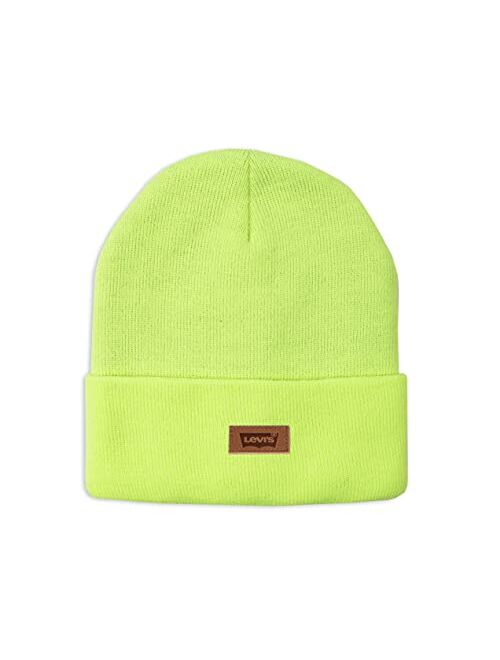 Levi's unisex-adult Classic Warm Winter Knit Beanie Hat Cap Fleece Lined for Men and Women Beanie Hat