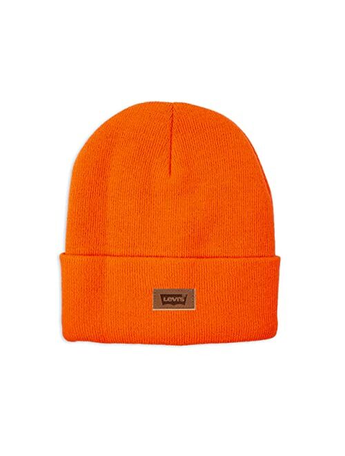 Levi's unisex-adult Classic Warm Winter Knit Beanie Hat Cap Fleece Lined for Men and Women Beanie Hat