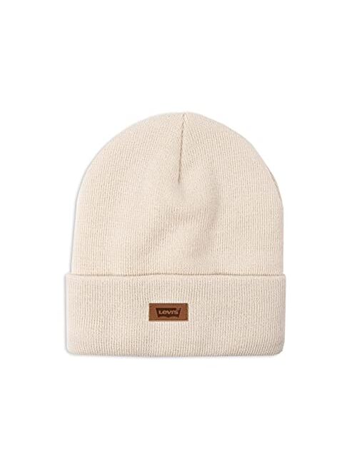 Levi's unisex-adult Classic Warm Winter Knit Beanie Hat Cap Fleece Lined for Men and Women Beanie Hat