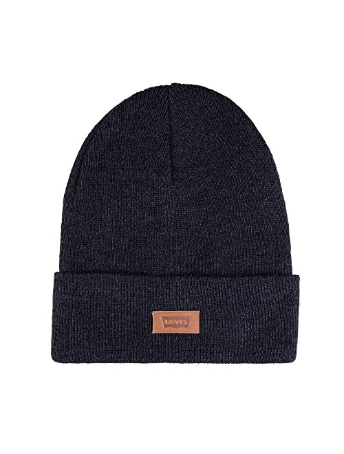 Levi's unisex-adult Classic Warm Winter Knit Beanie Hat Cap Fleece Lined for Men and Women Beanie Hat