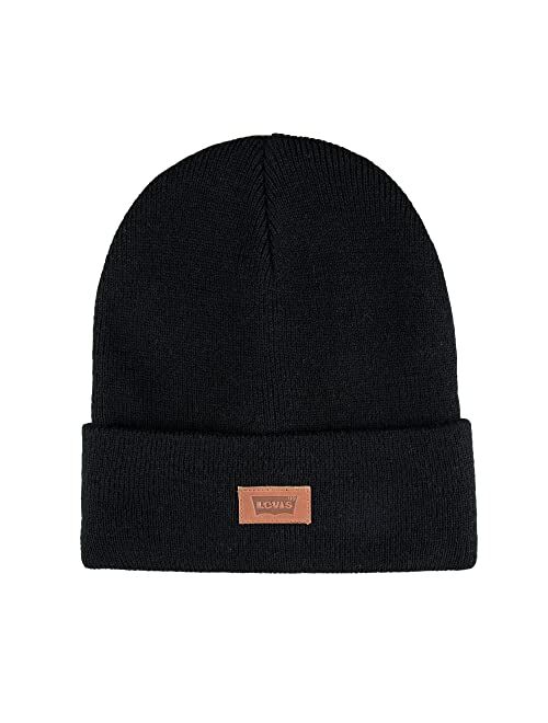 Levi's unisex-adult Classic Warm Winter Knit Beanie Hat Cap Fleece Lined for Men and Women Beanie Hat