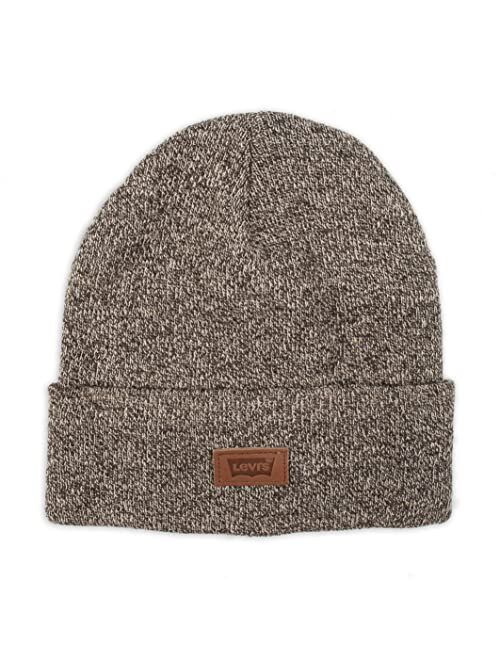 Levi's unisex-adult Classic Warm Winter Knit Beanie Hat Cap Fleece Lined for Men and Women Beanie Hat