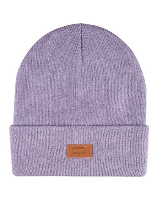 Levi's unisex-adult Classic Warm Winter Knit Beanie Hat Cap Fleece Lined for Men and Women Beanie Hat