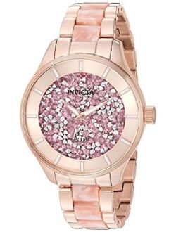 Women's 24663 Angel Stainless Steel Quartz Watch with Stainless-Steel Strap, Two-Tone, 18