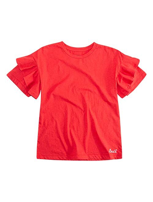 Levi's Girls' Ruffled Oversized Knit T-Shirt