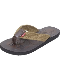 Mens Two Horse Casual Flip-Flop Sandal Shoe