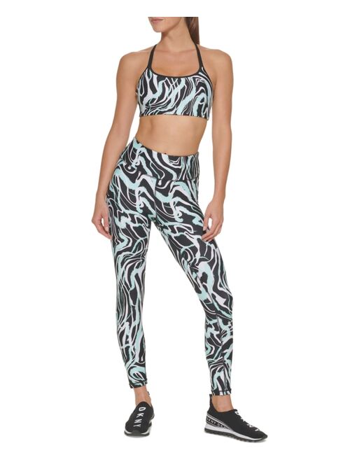 DKNY Sport Marble-Print 7/8-Leggings