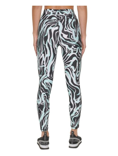 DKNY Sport Marble-Print 7/8-Leggings