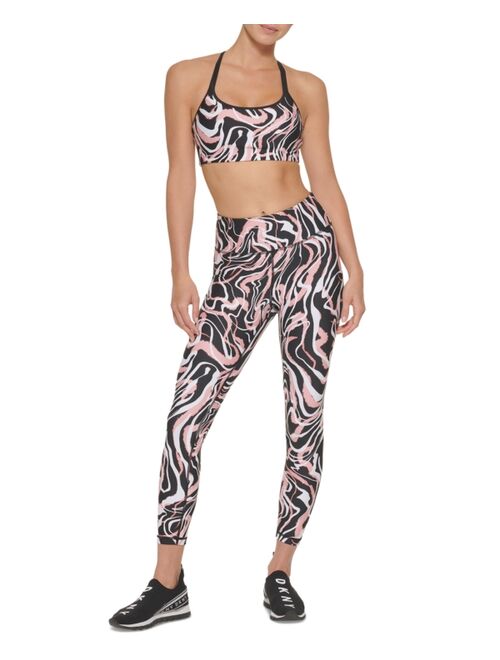 DKNY Sport Marble-Print 7/8-Leggings