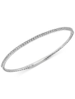 Collection EFFY Diamond Skinny Bangle Bracelet (3/4 ct. t.w.) in 14k White Gold