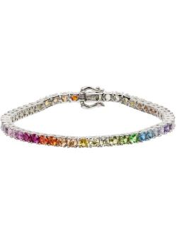 Hatton Labs Silver Rainbow Tennis Bracelet