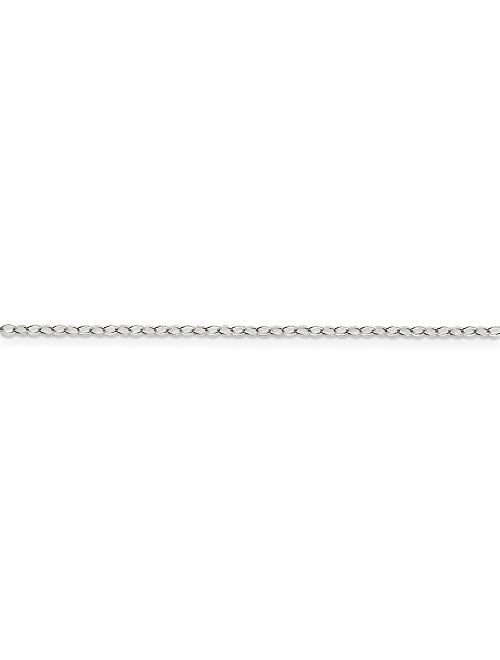 Jewelryweb 925 Sterling Silver Flat Open Oval Cable Chain Necklace Jewelry Gifts for Women in Silver Choice of Lengths 16 18 20 24 and 1.5mm 2.5mm