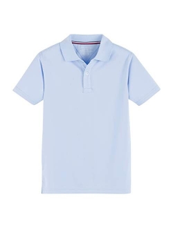 Kids' Short Sleeve Performance Co-ed Polo Shirt, Boys & Girls School Uniform Clothes