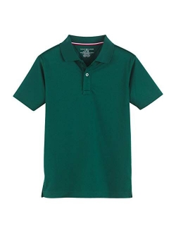 Kids' Short Sleeve Performance Co-ed Polo Shirt, Boys & Girls School Uniform Clothes