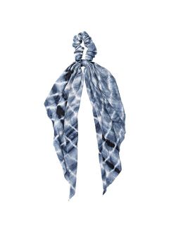 Blue Tie-Dye Long Tail Scrunchie