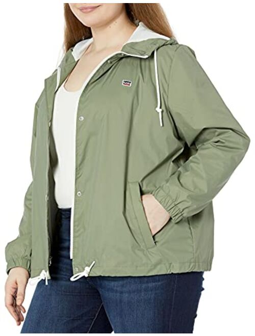 Levi's Women's Retro Hooded Rain Windbreaker Jacket (Standard & Plus Sizes)