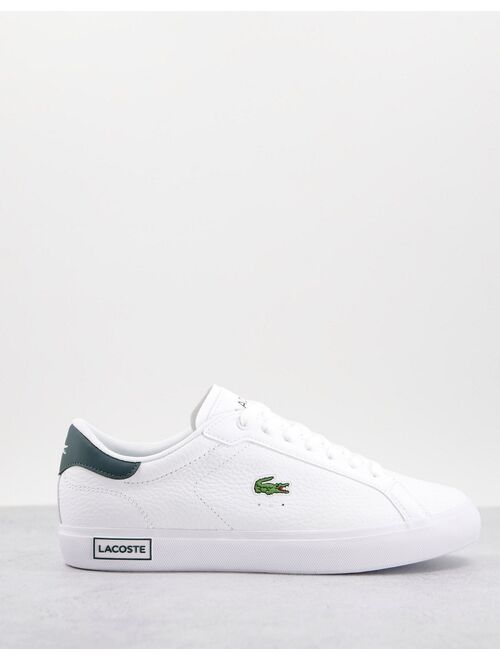 Lacoste powercourt 0721 sneakers in white green