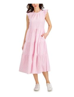 Women's Woven Striped Seersucker Dress, Created for Macy's