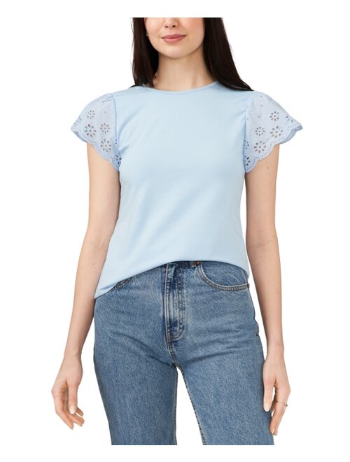 Riley & Rae Mae Eyelet-Sleeve Top