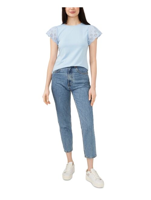 Riley & Rae Mae Eyelet-Sleeve Top