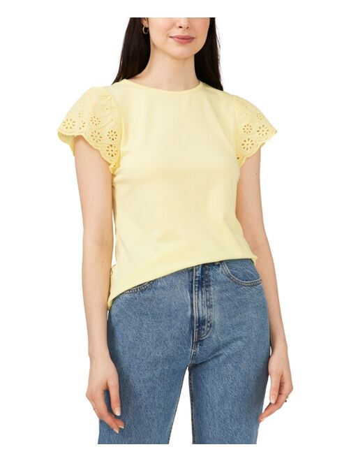 Riley & Rae Mae Eyelet-Sleeve Top