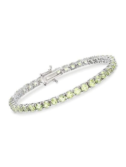 Gemstone Tennis Bracelet in Sterling Silver