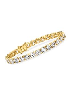 23.00 ct. t.w. CZ Tennis Bracelet in 18kt Gold Over Sterling