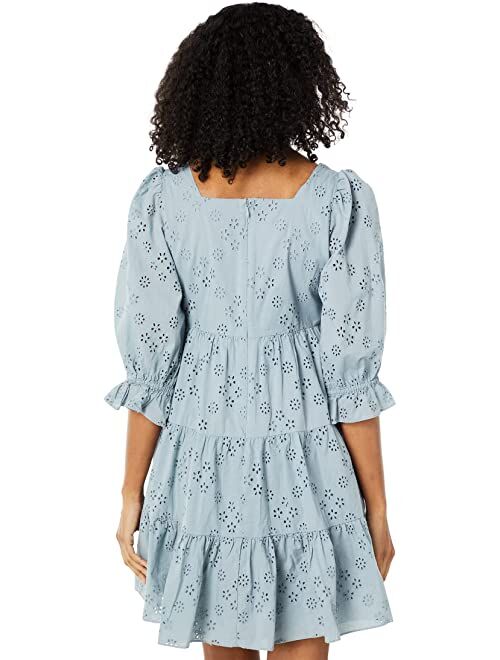 Madewell Square Neck Tiered Mini Eyelet