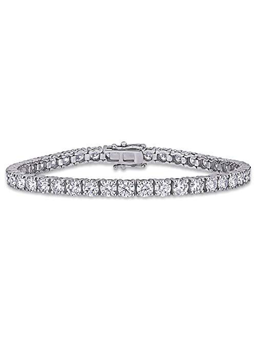 Generic (5.00 - 40.00 carat) DEF VVS1 Moissanite Diamond Tennis Bracelet Necklace Men Women (7.5, 13)