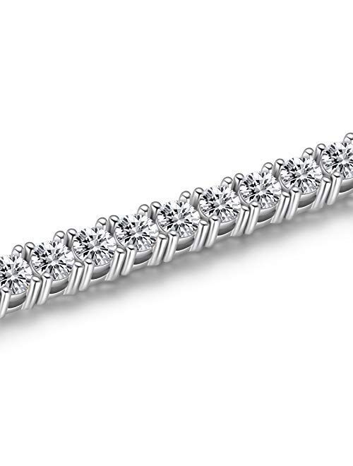 Generic (5.00 - 40.00 carat) DEF VVS1 Moissanite Diamond Tennis Bracelet Necklace Men Women (7.5, 13)