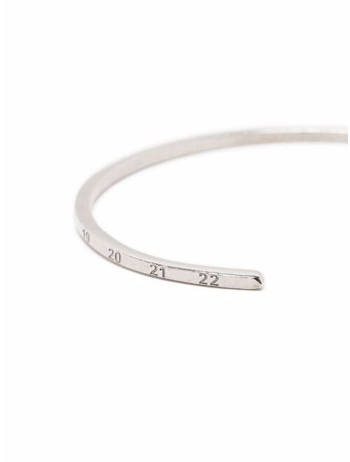 Maison Margiela numbers-engraved cuff bracelet