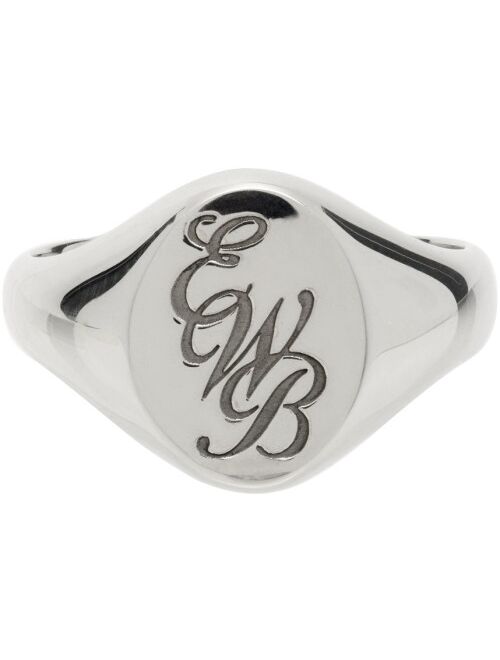 Ernest W. Baker Silver EWB Ring