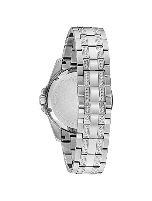 Bulova Box Set Quartz Calendar Men's 96K104 Watch, Stainless Steel Crystal, Silver-Tone